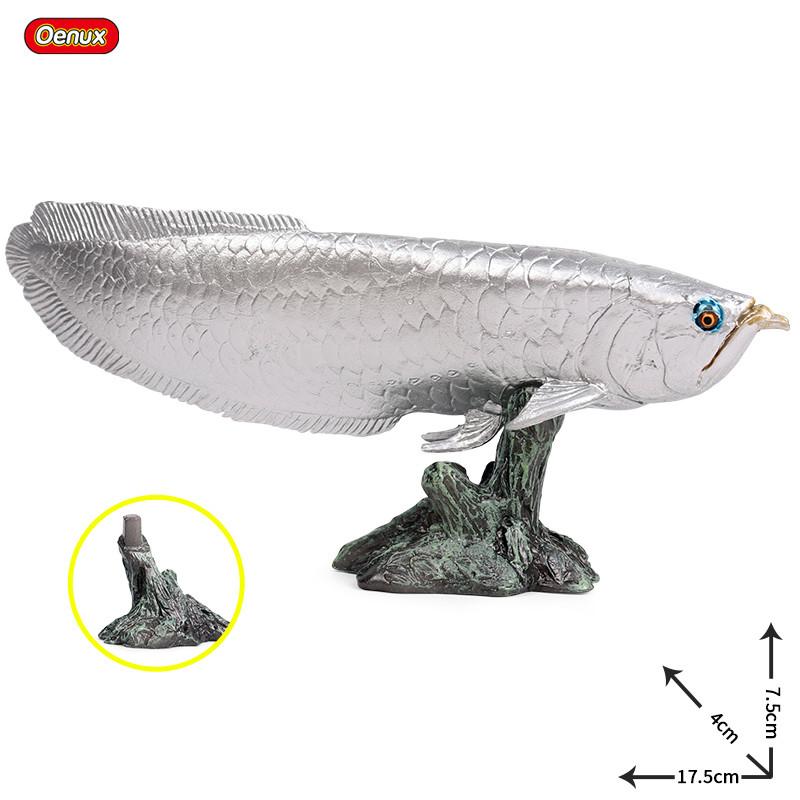 Oenux Sea Life Animals Model Action Figures Ocean Fish Sailfish Bass Grouper Salmon Aquarium Figurines PVC Educational Kids Toy