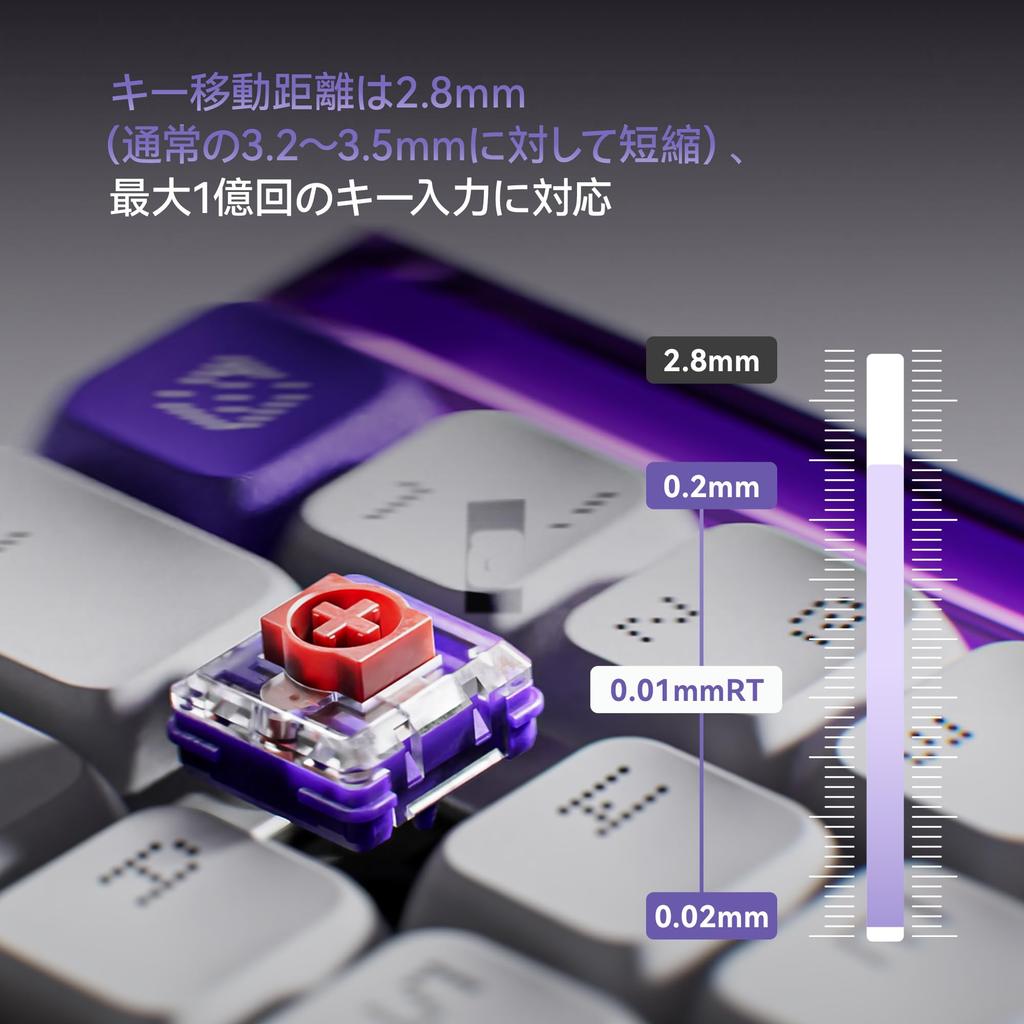 MelGeek MADE68 Air Wired US English Hall Effect Magnetic Low Profile Gaming Rapid Hot RGB Snap Tap Adjustable Online HIVE Customization Keyboard,