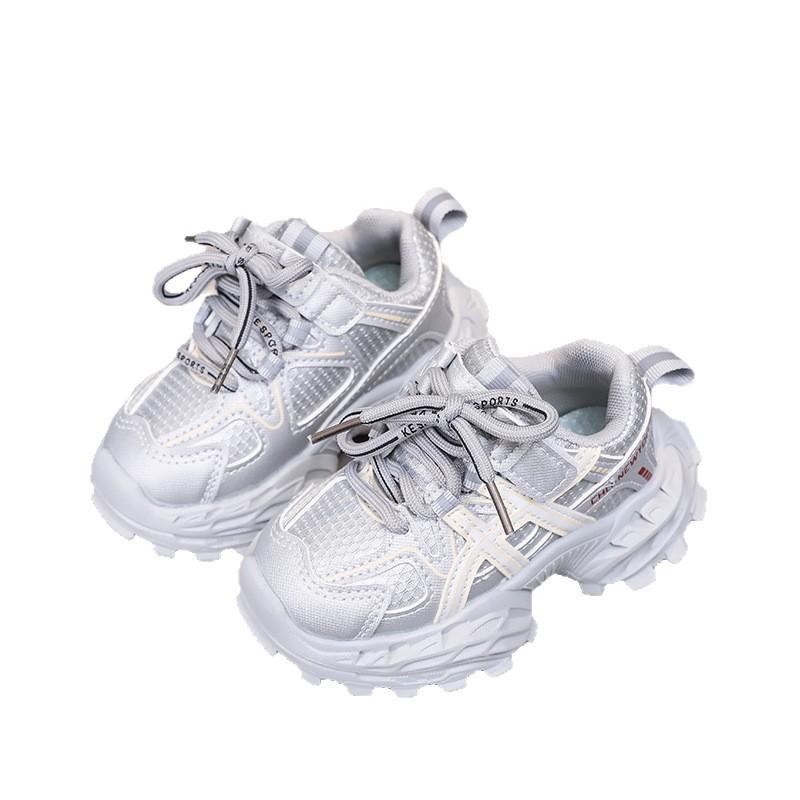 Kids Autumn Breathable Soft Sole Sneakers Boys Girls Lightweight Running Shoes Casual Dad Shoes For Small Children