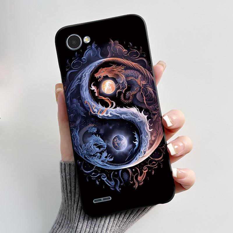 For LG Q6 Q6 Plus Q6a Case Luxury Cute Love Rabbit Funny Soft Silicone Black TPU Protective Cover LG q6 X600L X600K Phone Casing