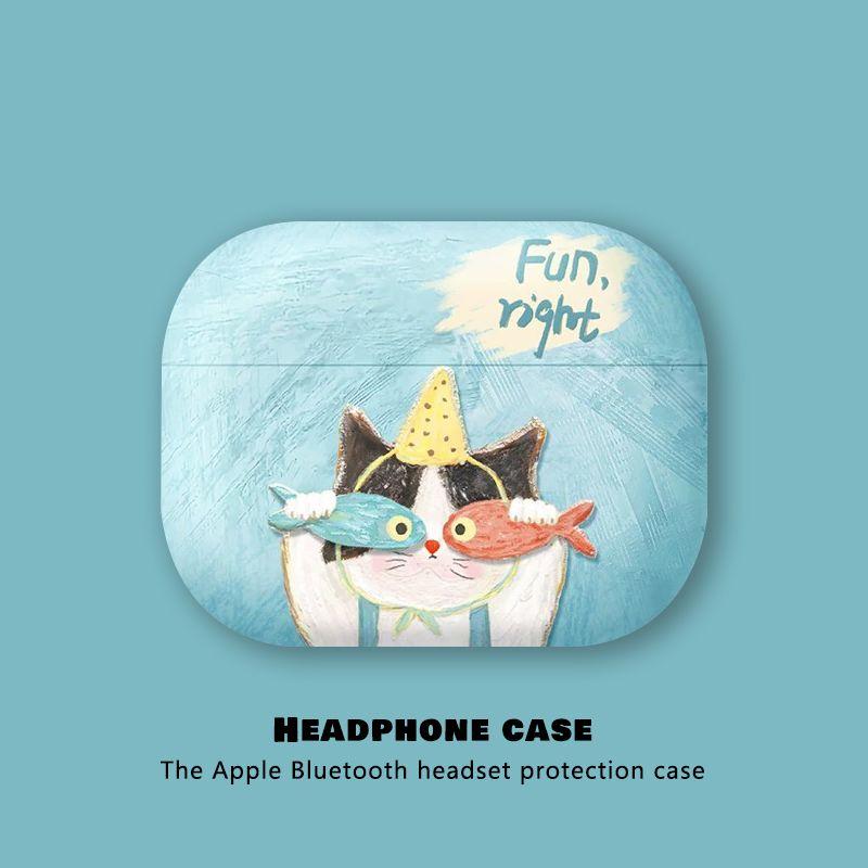 

Protective Case Silicone Soft Case Airpodspro2 Generation Earphone Sleeves Apple Wireless Bluetooth Headset Case Airpodspro3 Generation Pro Box 5 Apple Airpods Pro Cute Cat [Frosted Soft Shell]]