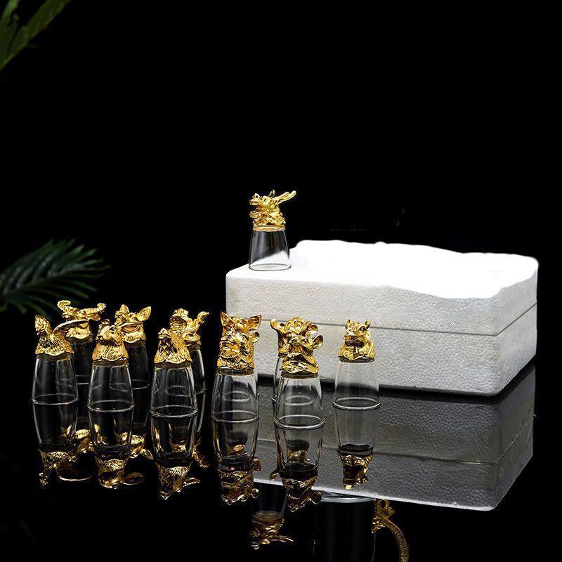 

К ю Цяо Китайський Зодіак Скляний Графин для Лікеру та Набір Стопок