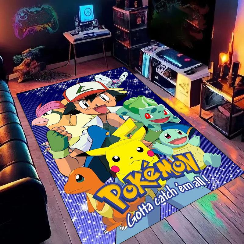 Cute Pokémon Pattern Carpet - Slip-resistant Kitchen and Outdoor Carpet, Home and Bedroom Decoration Items, Birthday Gift