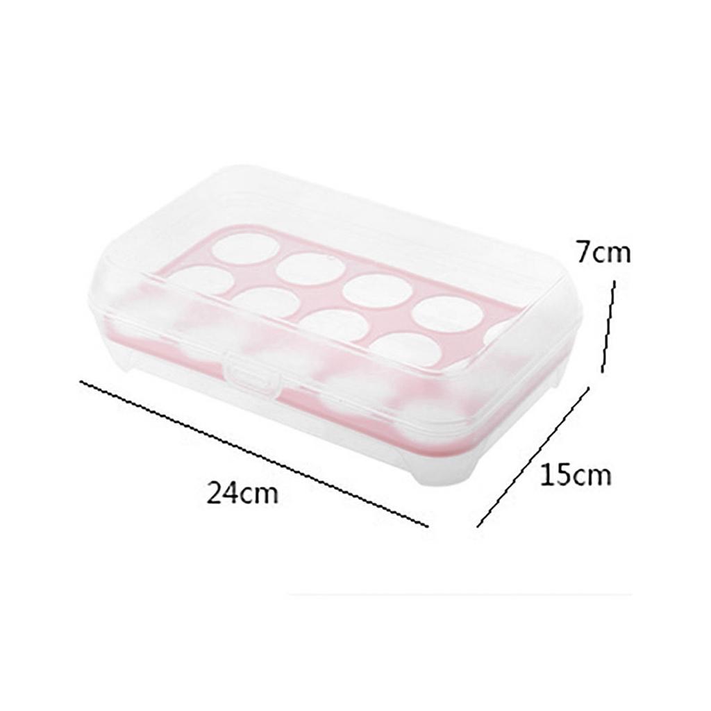 15 Grid Egg Storage Box With Lid Kitchen Refrigerator Egg Box Egg Drop Rack Egg Storage Box Fridge Egg Organizer Egg Tray Box