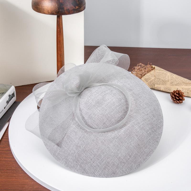 2026 Spring/Summer Wide Brim Retro Bowknot Hat for Women: French Socialite Style