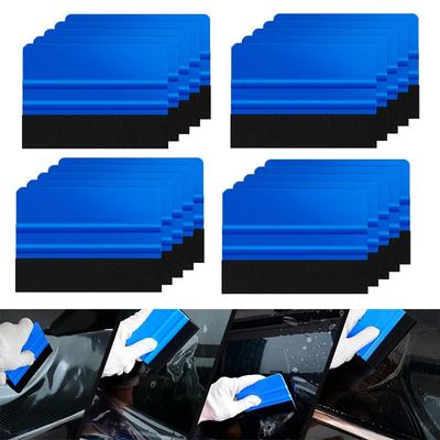 20 Piezas Herramienta Rasqueta de Vinilo Adhesivo para Coche Rasqueta con Borde de Fieltro Espátula de Envoltura de 4 Pulgadas Herramienta de Envoltura para Tintado de Ventanas Eliminación de Burbujas