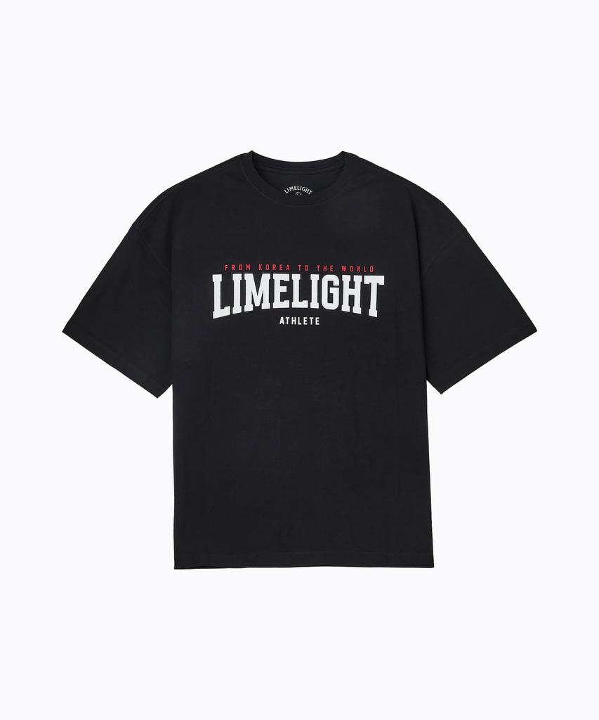 LIMELIGHT APPAREL Limelight Big Logo Cooling Oversized T-Shirt (Black/White)