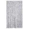 Insect Protection Curtain White and Gray 118 X 220 Cm Chenille