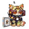 Wooden Cat Glasses Irregular Shape Puzzle Gift & Money Box