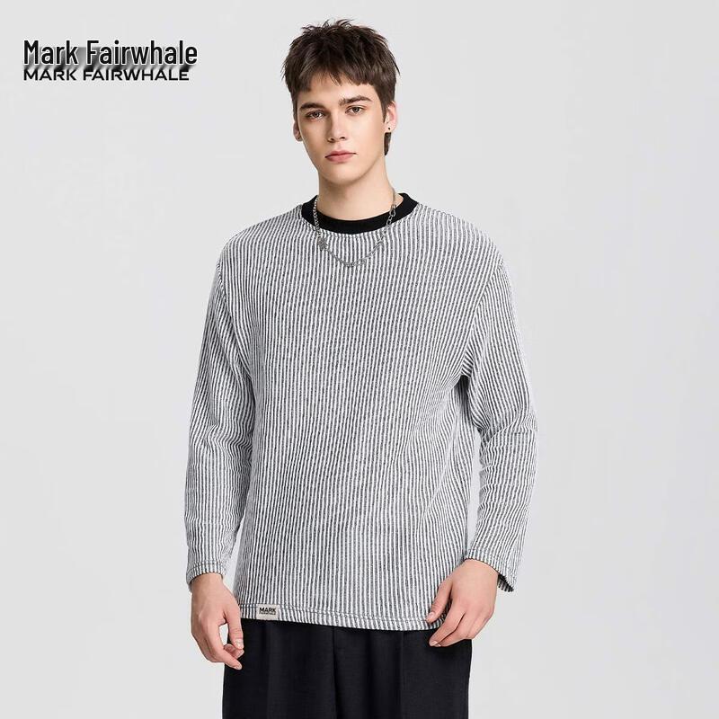 Mark Fairwhale Men's American Retro Knit Long Sleeve T-Shirt