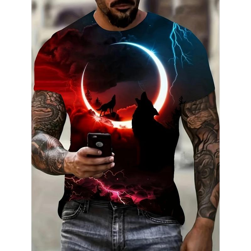 Men's T-shirt 3d Gold Skull Print Men's Tops Casual Short-sleeved Simple T-shirt Summer Round Neck T-shirt