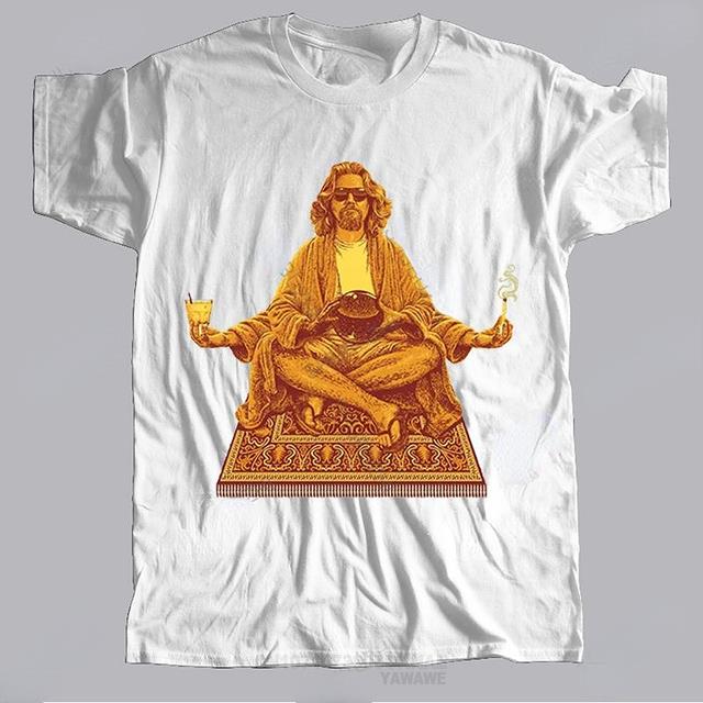 The Big Lebowski TShirts The Dude T Shirt Round Collar Tees TShirt Short Sleeve Adult Streetwear TShirt