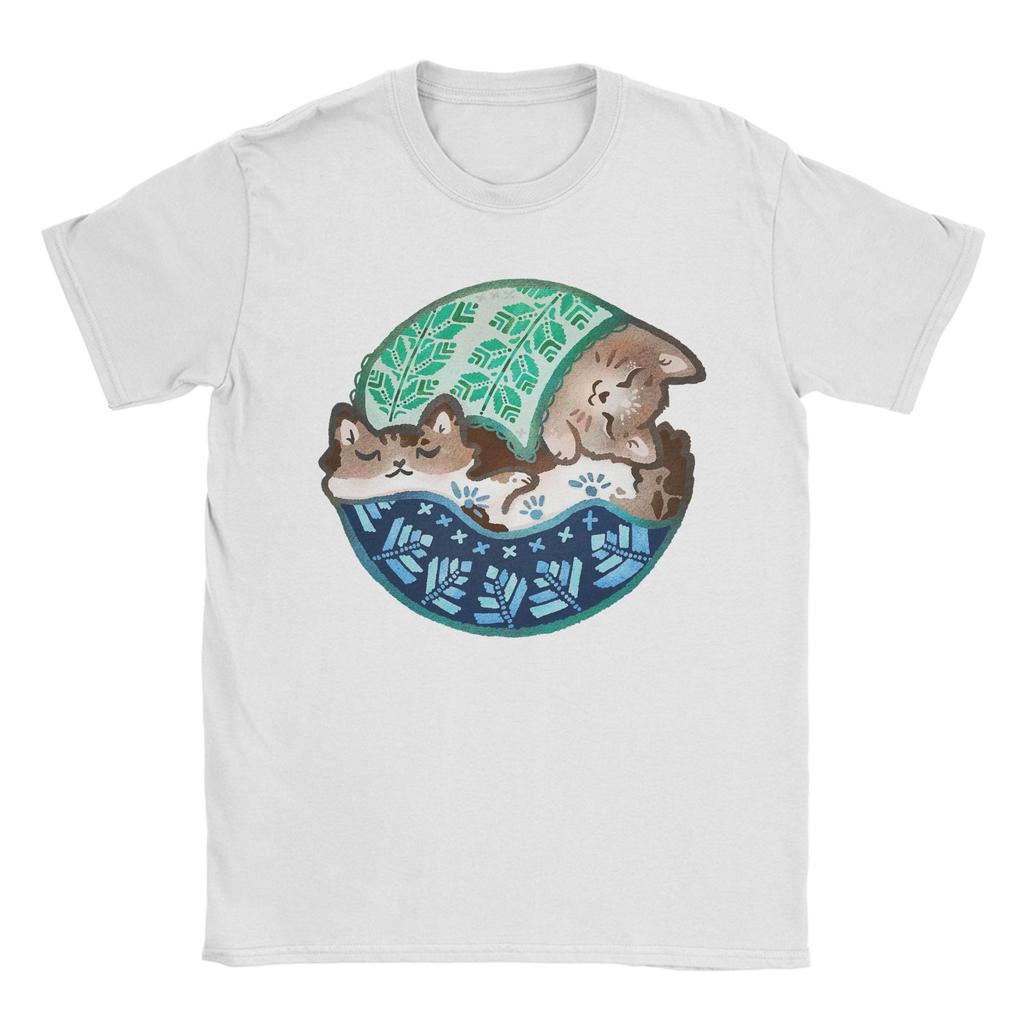 Męskie Koszulki z Motywem Słodkiego Kota Palestyna Ubrania Bawełniane Zabawne Koszulki z Krótkim Rękawem i Okrągłym Dekoltem Koszulki z Nadrukiem