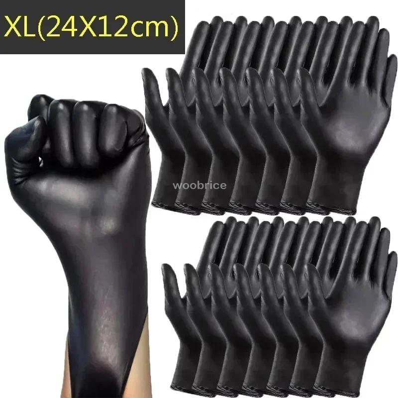 50/100/200pcs Disposable Black Nitrile Gloves, Kitchen, Tattoo, Hair Dye Gloves, Food Processing, Household Small Tools