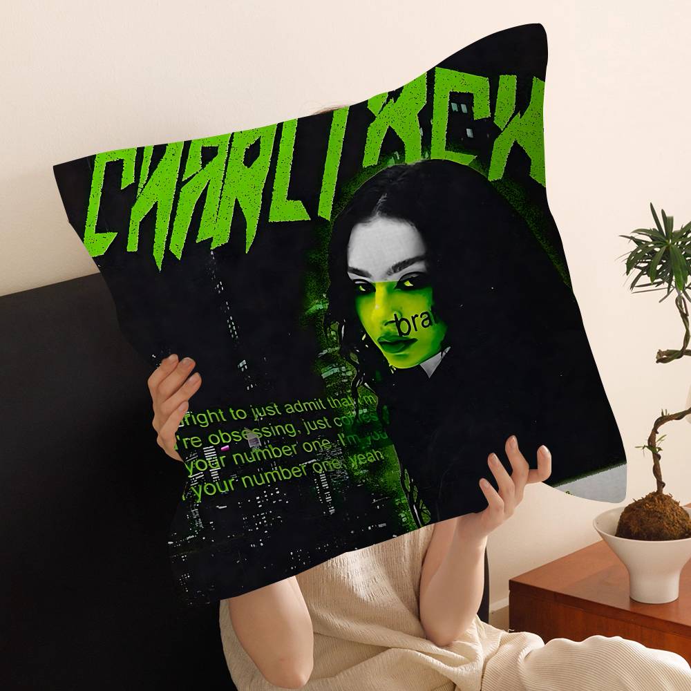 C-Charli Xcx Pillow Cushion Cover Pillowcase Living Room Sofa Home Decor Customized