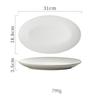 Black /White Matte Fish Plate Household Solid Color Large Capacity Oval Ceramic Vegetable Plates High End Restaurant Tableware