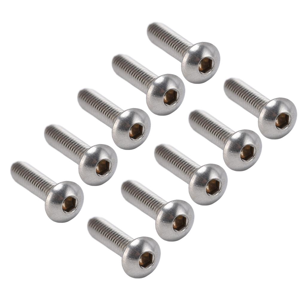 100Pcs Button Head Socket Caps Screws M4 Galvanized Steel for Accuracy Machinery