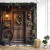 Tenda Doccia Vintage Strada Italiana Architettura ad Arco Pianta Floreale Scenario Tessuto Decorazione Bagno Casa Tende da Bagno con Ganci