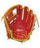 Rawlings HYPER TECH COLOR SYNC Baseball Throw Glove, Soft, GR5FHTCN62, Infielder's Glove, Scarlet/Orange, 11.25 Inches, Right-Handed