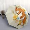 1pc Fox Flowers Automatic Open/close Umbrella, 8-Rib sturdy structure, Portable Travel Umbrella, Parties, Everyday Use,45