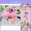 Lively Plush Flamingo Toy Hanging Keychain In Red Yellow And Shades Orange