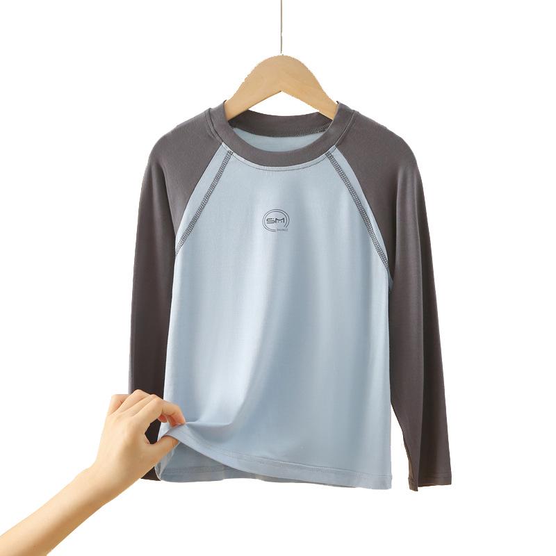 Modal Jungen Langarmshirt für Frühling & Herbst - Enganliegende Basisschicht für Kinder & Teenager