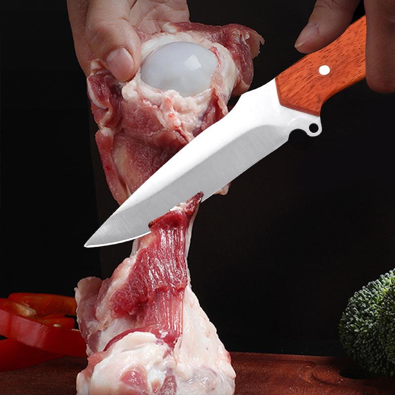 Cuchillo de deshuesado de acero inoxidable, utensilio de cocina, cuchillo de carnicero, cuchillo de mesa para Chef, pelador de frutas, cuchillo para barbacoa