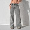 Dame Løse Lige Jeans Høj Talje Vide Ben Bukser Streetwear Stil