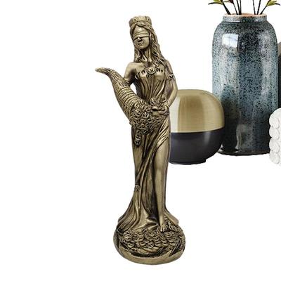 Statue Figurine Déesse Fortune Miniature Collectionnable Dame Chanceuse Statue Grecque Sculpture Bonheur Exquis Intérieur Maison