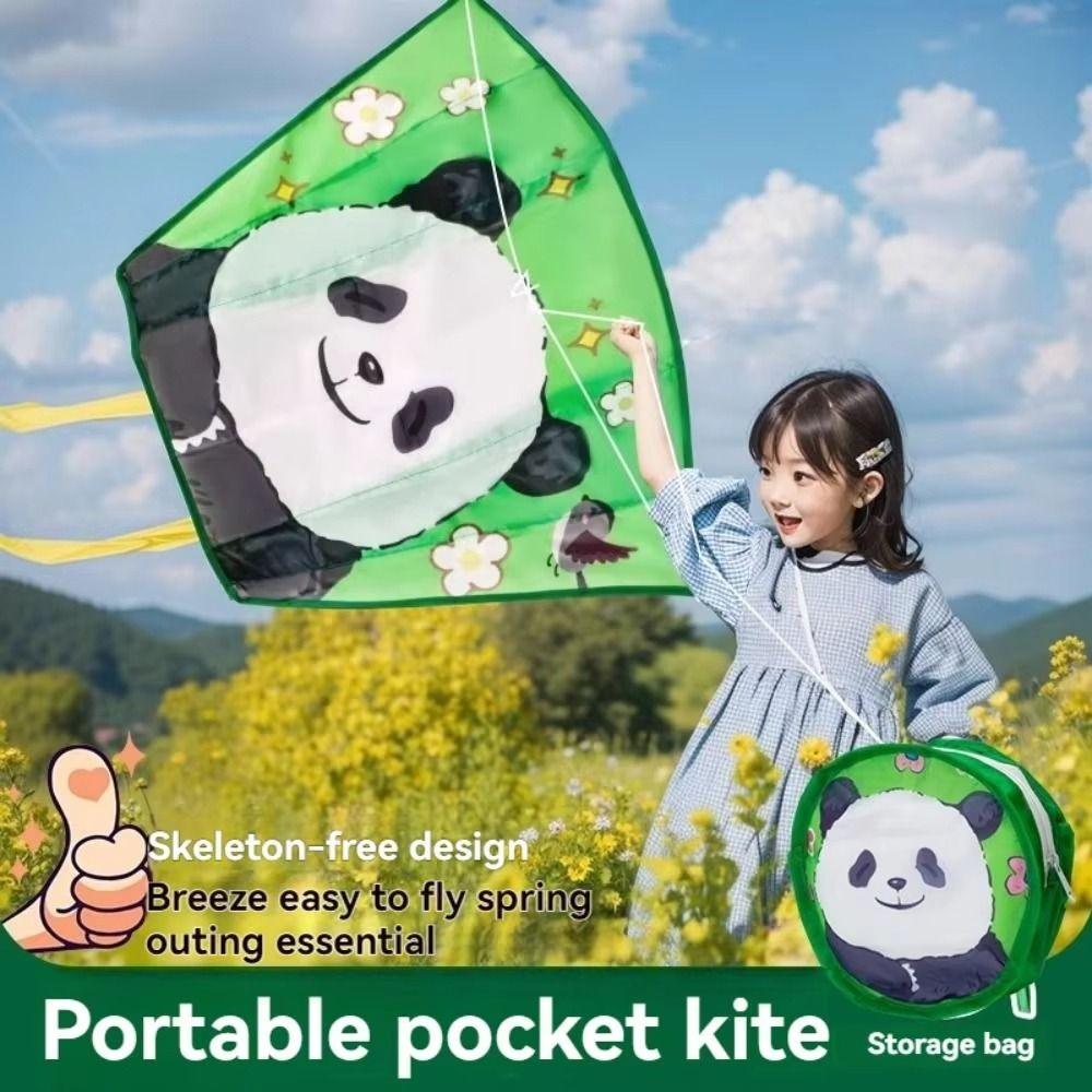 Rabbit Children Sports Kites Panda Spring Outing Pocket Kite Cartoon Children Kite Beginner Use