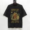 Coming Out Of My Cave Jesus T Shirts Hip Hop Washed 100 Cotton Street Tshirts Retro Men Women Tops Streetwear Summer Tee Shirt