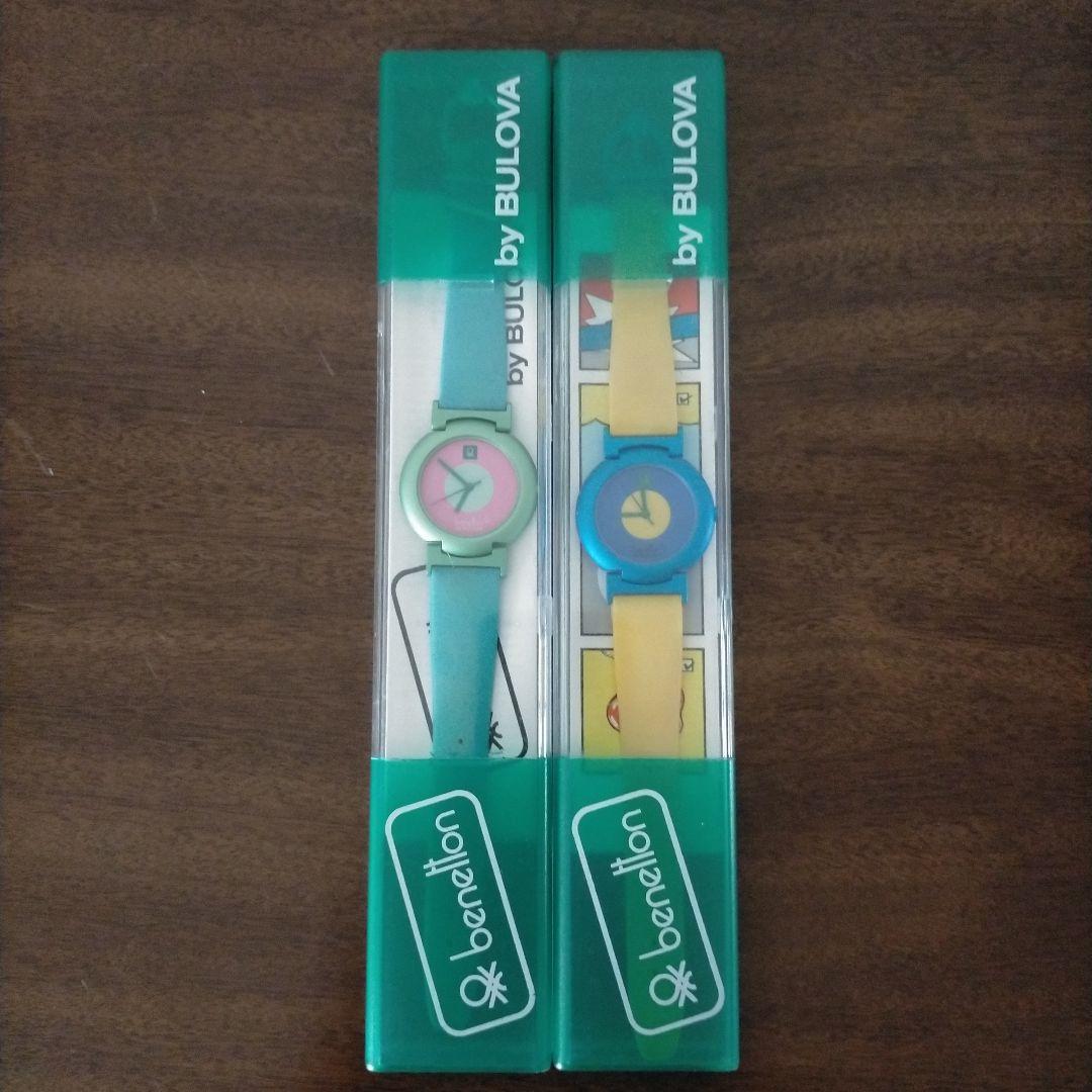 Used benetton by BULOVA watch set of 2