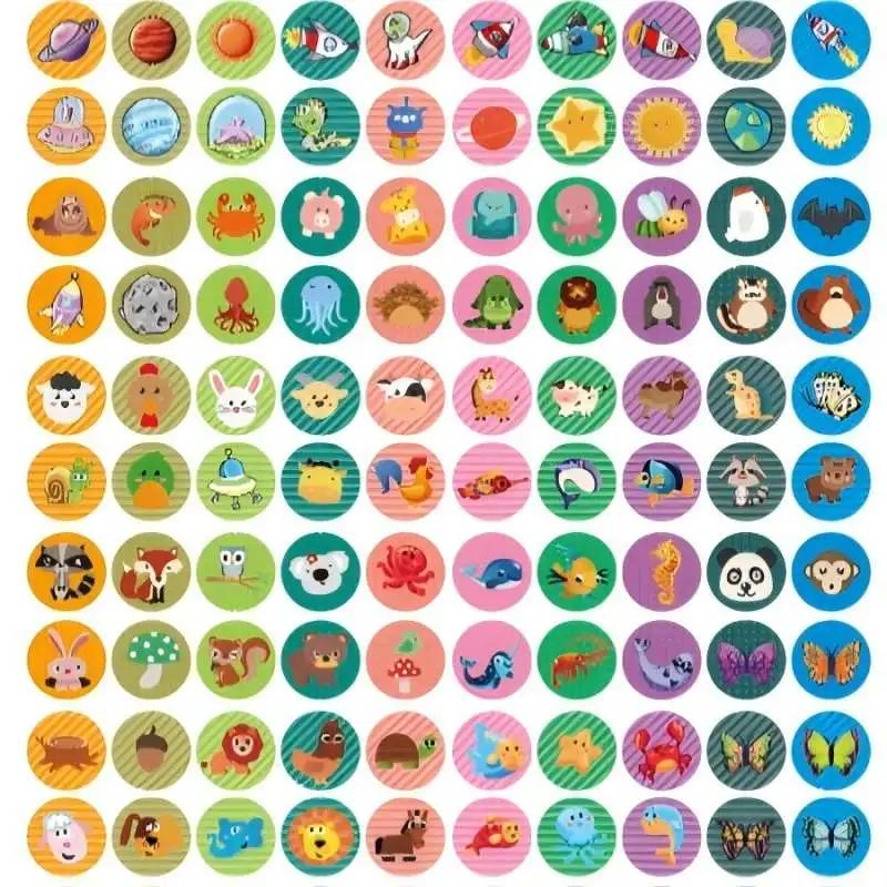 

Популярная детская книга с наклейками-печатями, игрушка-штамп, награда, мальчики и девочки, мультяшный милый кролик