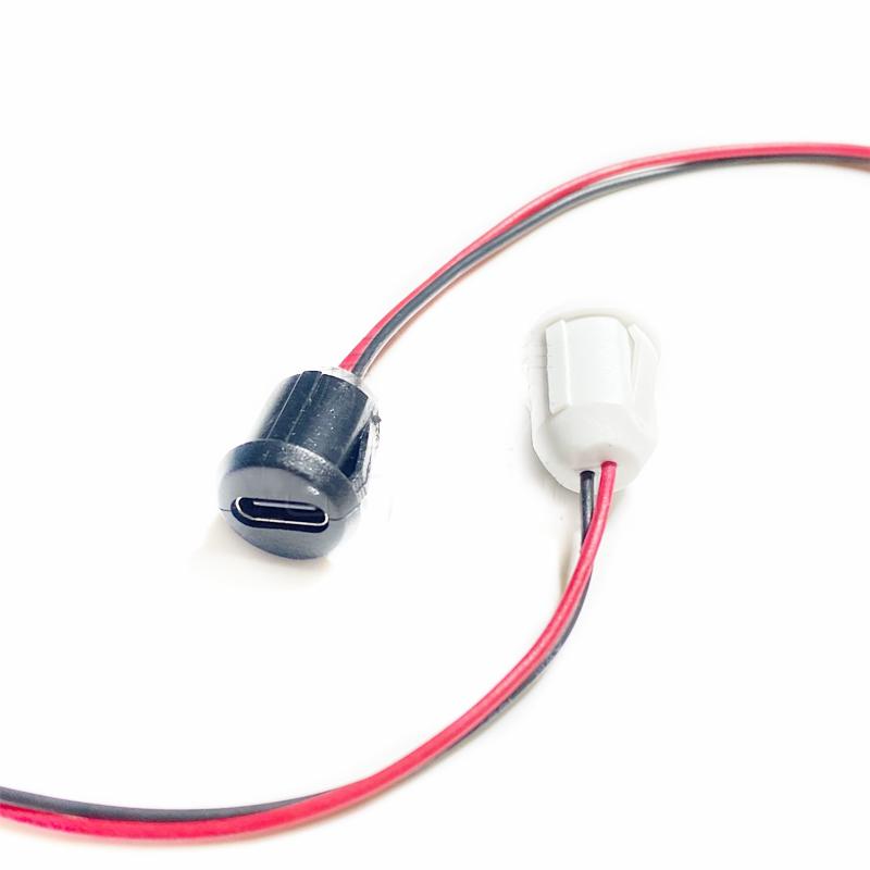 Usb 2Pin High Current Charging Socket Plate Type -C Waterproof Female Connector