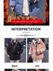 Men's Winter Cotton Printed Casual Jacket - Hong Kong & Korean Style, Thickened, Loose Fit, Stand Collar.