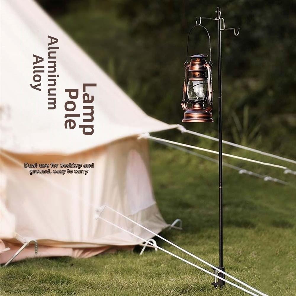 Adjustable Folding Lamp Stand Aluminum Zinc Zinc Alloy Portable Lantern Holder Camping Lamp Rod Picnic