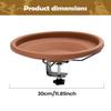 Adjustable Deck Railing Bird Bath Plastic Removable Bird Bath Feeder Deck Mounted Bird Bath for Garden Feeder Accessories