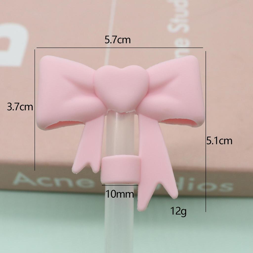 Silicone Bow Tie Straw Cap & Dust Cover for 10mm Straw
