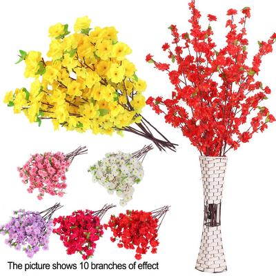 6 Couleurs Arbre Artificiel en Fleurs Branches Pêche Fausse