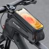 West Biking 7,0 Zoll Fahrrad-Telefon-Touchscreen-Tasche, reflektierende Oberrohrtasche aus Eva-Hartschale, wasserabweisende Vorderrahmentaschen