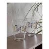 Shangqi High Borosilicate Glass Cup - Colorful Miss Letters