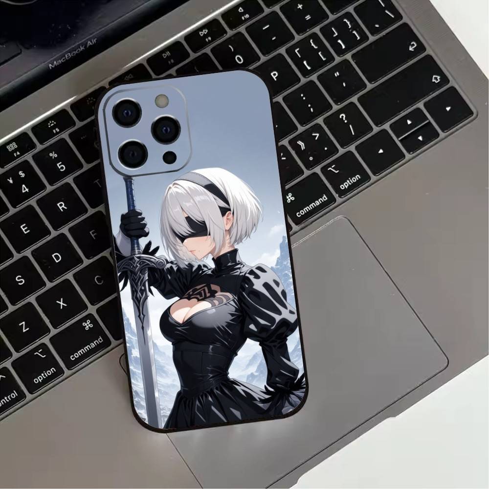 

Крутой чехол для телефона N-Nier 2B A-Automata Для iPhone17,16,15,14,13,12,11 Plus,Pro Max Мягкий черный чехол iPhone16pro