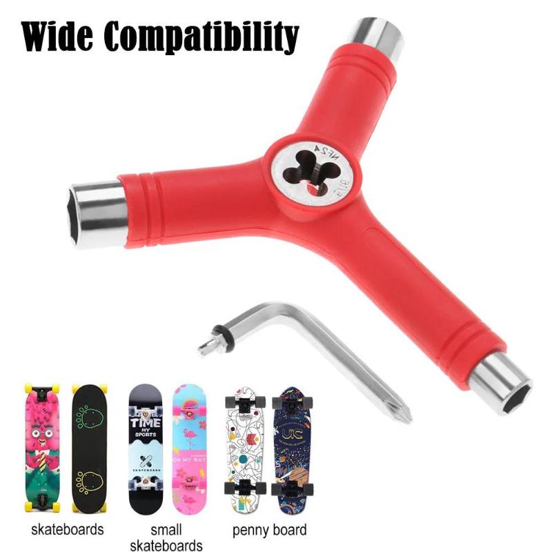 Multifunctional Skateboard Tool Y-shaped Key Screwdriver Portable Compact Design for Easy Usage