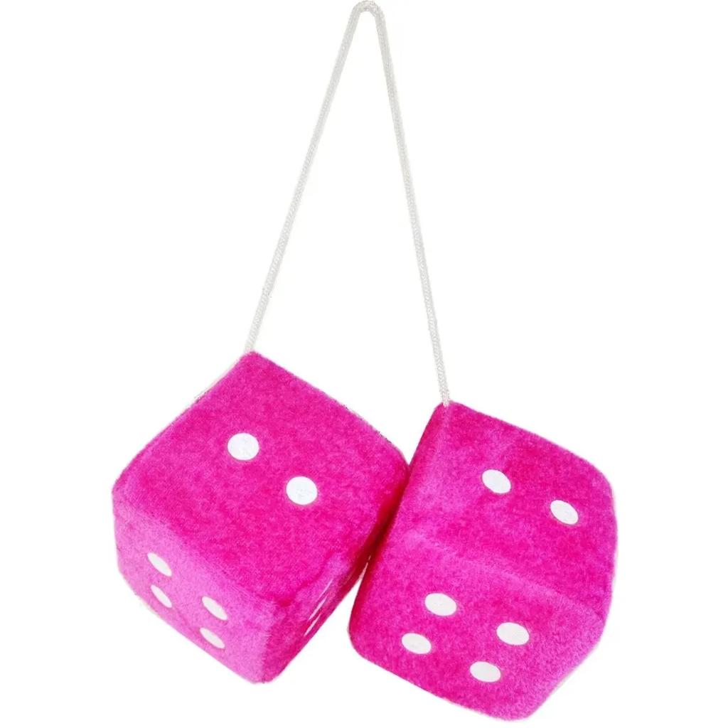 Six-Color Number Car Pendant Plush Dice Simulation Puzzle Color Points Sponge Square Dice for Gaming And Car Decor