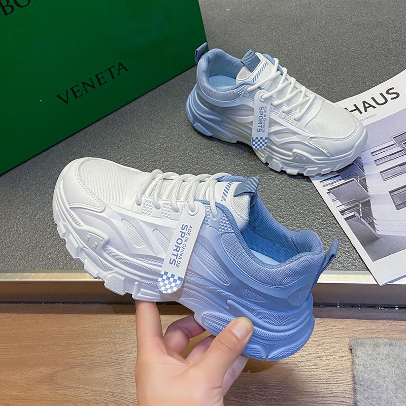CRLAYDK Women's Walking Shoes Platform Non Slip Running Sneakers Gradient Breathable Workout Girls Sports Comfort Tennis