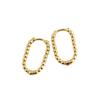 ANENJERY Chain Shaped Oval Hoop Earrings For Women Men Simple Geometric French Earrings Wholesale