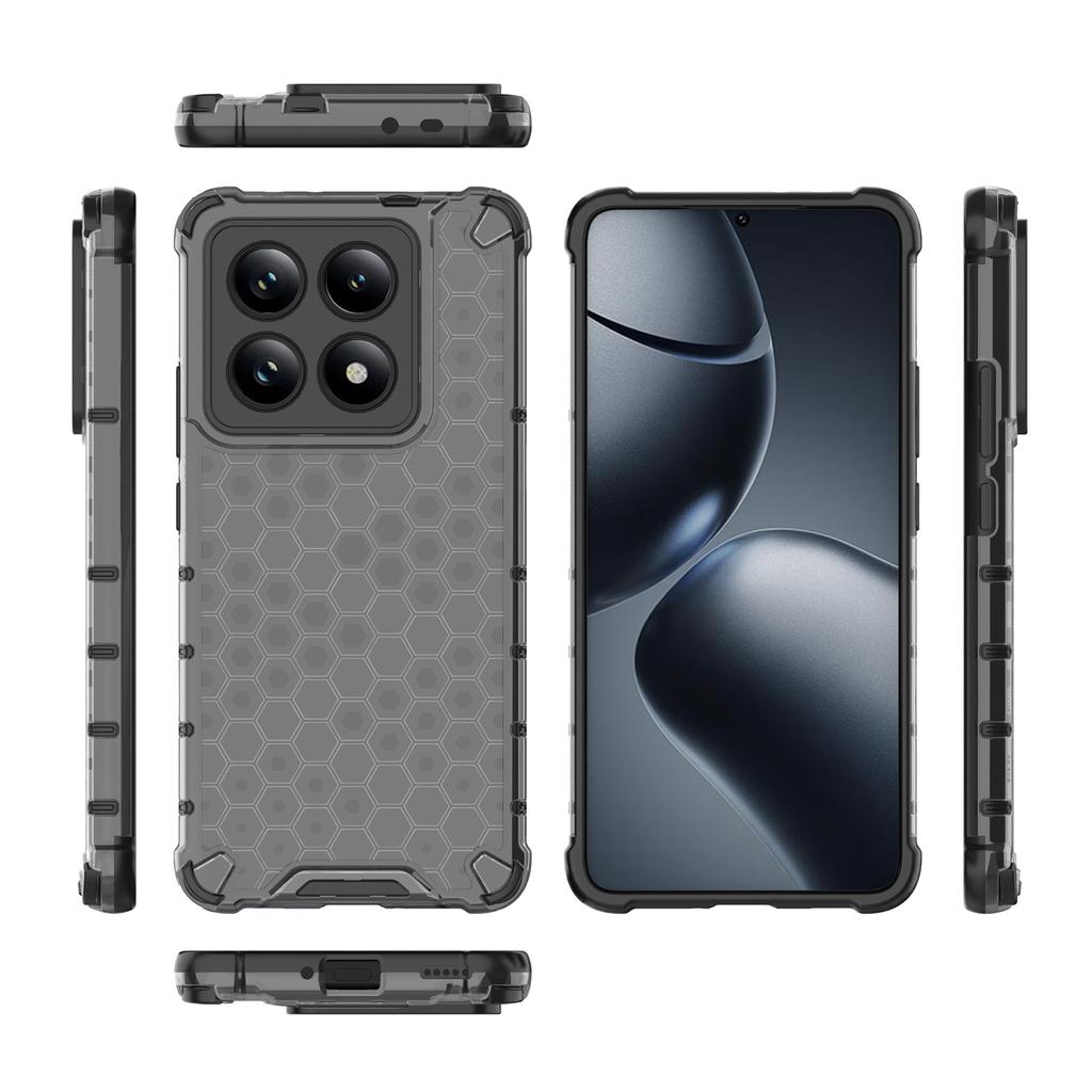 For Xiaomi 14T Pro Case PC+TPU Phone Cover Honeycomb Shape