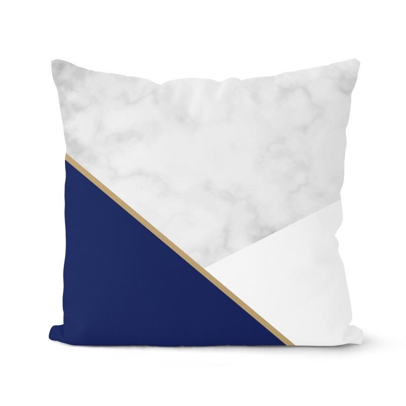 Navy Blue Cushion Geometric Pillowcase Decorative Pillow Home Decor Throw