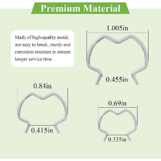 60 Pcs 800-801 Quick Connector Retaining Clips, 3 Size 20 Each: 3/8'', 1/2'', 5/8'', Transmission Oil Cooler Line Clips/Radiator Hose Retaining