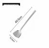 Chef's Long Spatula & Spoon - Wooden Handle, Stainless Steel, Ideal for Stir-Fry & Soup, Thickened for Durability, Perfect Kitchen Tool